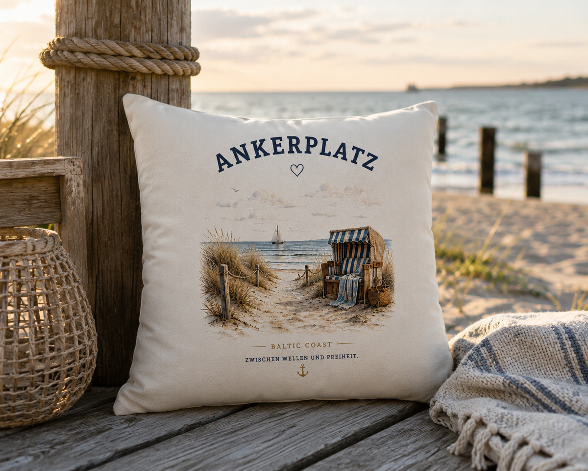 Ankerplatz Dekokissen – Küstengefühl Kissen 40x40 cm